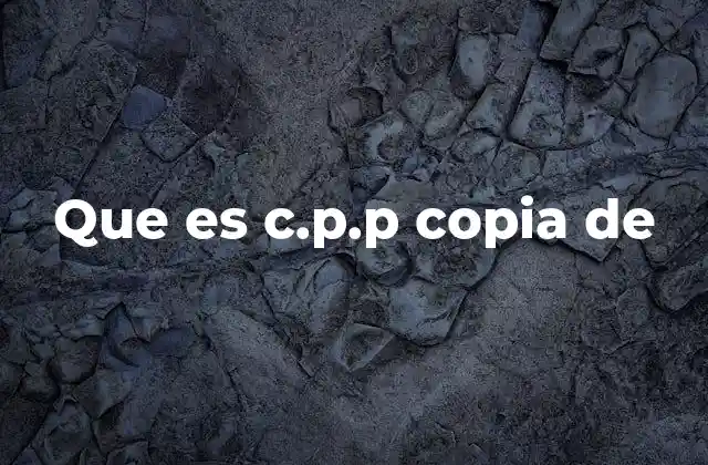 Que es C.p.p Copia de