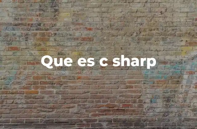 Que es C Sharp
