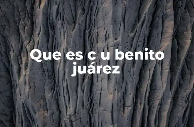 Que es C u Benito Juárez