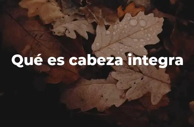 Qué es Cabeza Integra