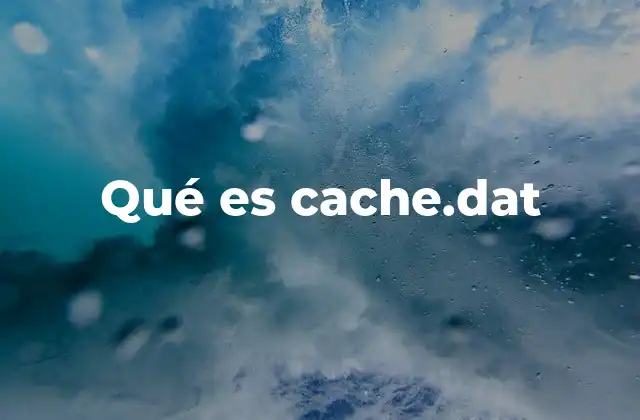 Qué es Cache.dat