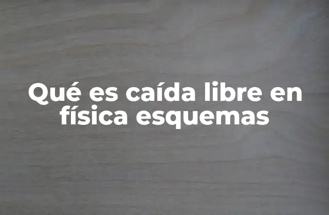 Qué es Caída Libre en Física Esquemas