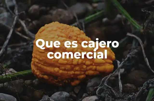 Que es Cajero Comercial