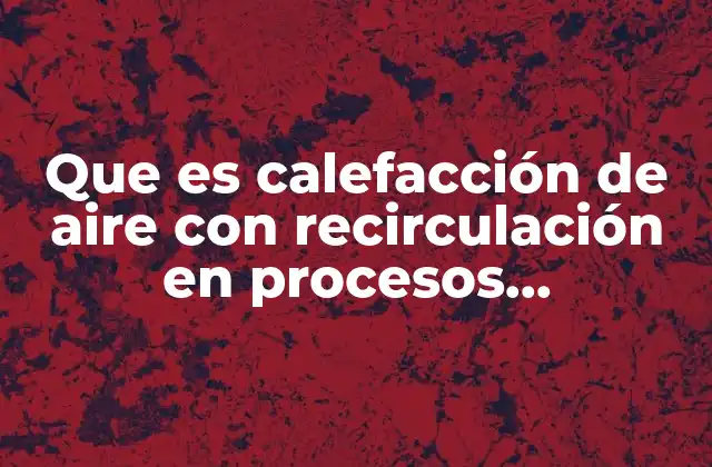 Que es Calefacción de Aire con Recirculación en Procesos Industriales