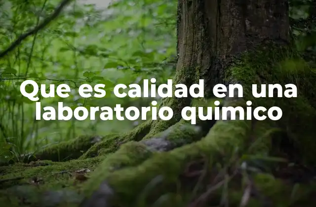 Que es Calidad en una Laboratorio Quimico