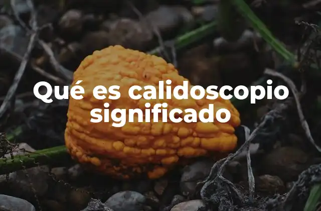 Qué es Calidoscopio Significado