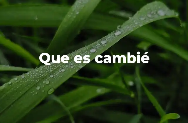 Que es Cambié 2 El momento del cambio: cuándo y cómo ocurre