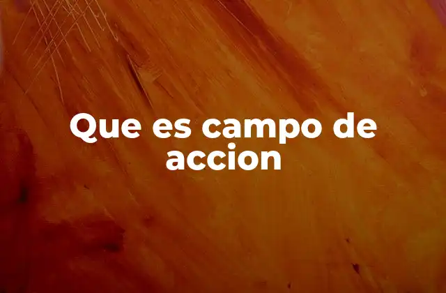 Que es Campo de Accion