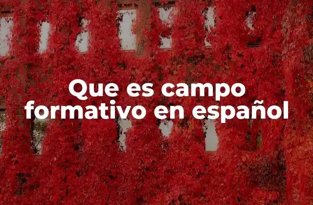Que es Campo Formativo en Español 2 La importancia de los campos formativos en la Educación Infantil y Primaria