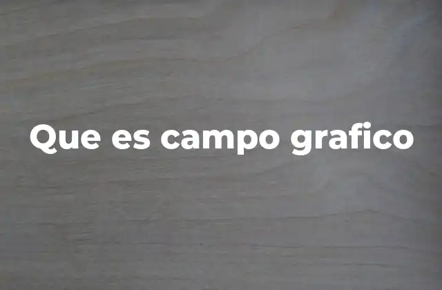 Que es Campo Grafico