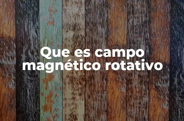 Que es Campo Magnético Rotativo