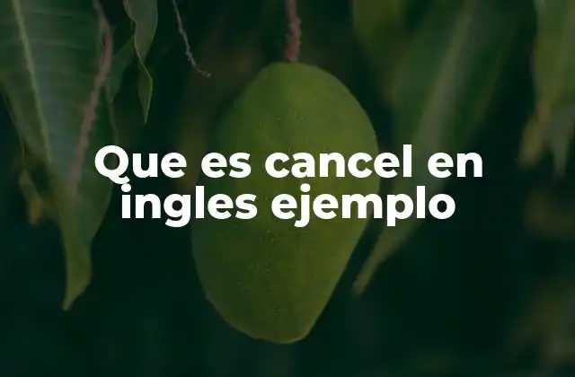 Que es Cancel en Ingles Ejemplo 2 Uso de cancel en frases comunes del inglés