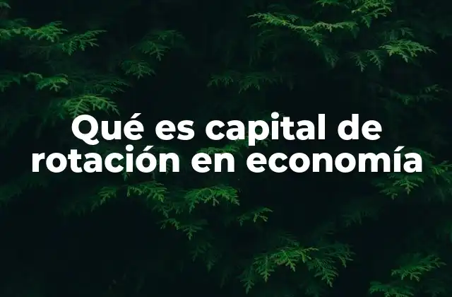 Qué es Capital de Rotación en Economía