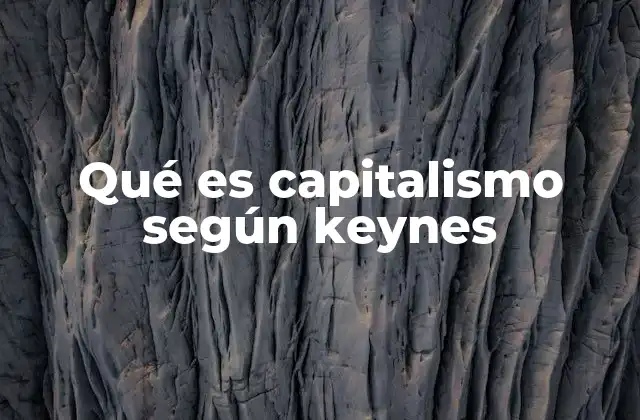 Qué es Capitalismo según Keynes
