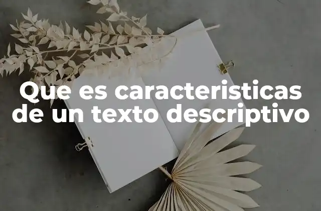 Elementos que diferencian un texto descriptivo de otros tipos de textos