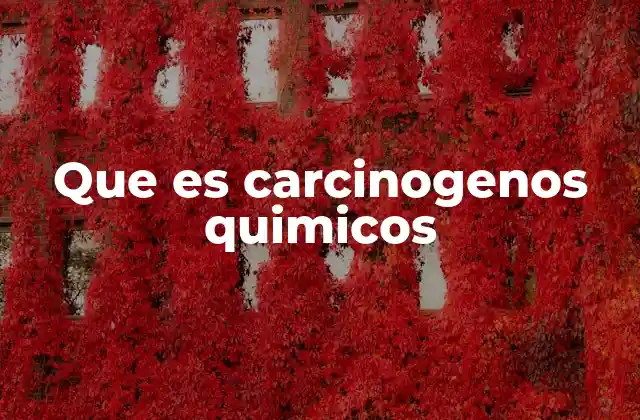 Que es Carcinogenos Quimicos