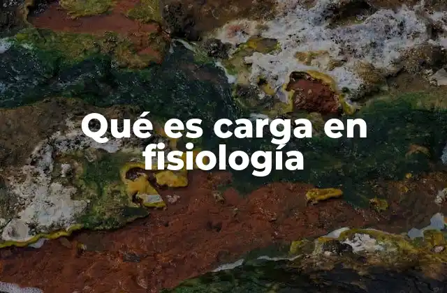 Qué es Carga en Fisiología
