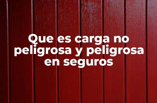 Tipos de mercancías y su clasificación en seguros