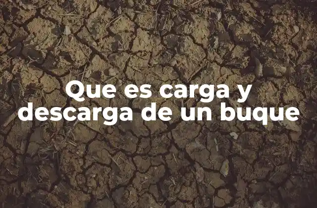 Que es Carga y Descarga de un Buque