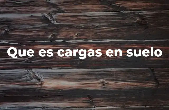 Cómo se transmite la carga al suelo