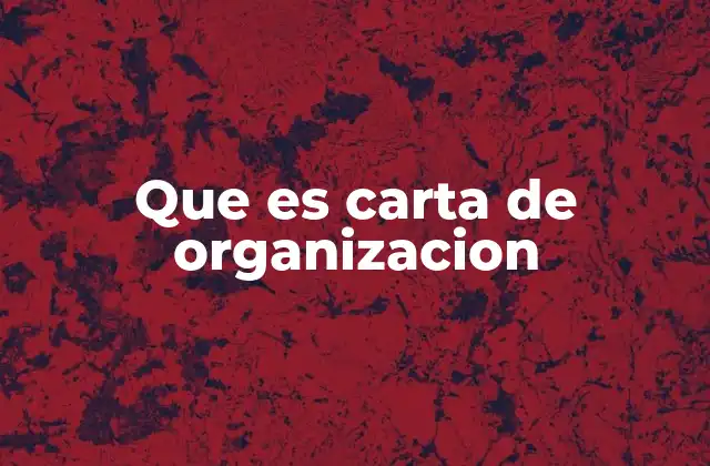 La importancia de una carta de organización en la gestión empresarial