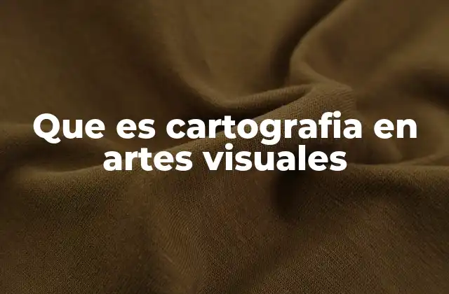 Que es Cartografia en Artes Visuales