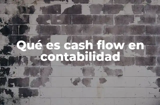 Qué es Cash Flow en Contabilidad