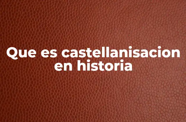 Que es Castellanisacion en Historia
