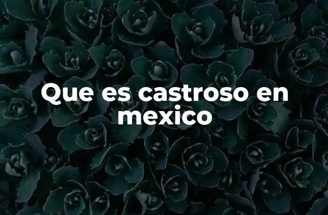 Que es Castroso en Mexico