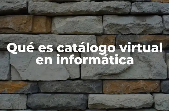 Qué es Catálogo Virtual en Informática