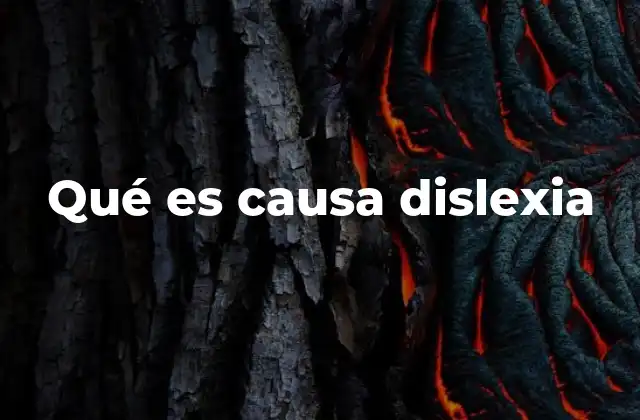 Qué es Causa Dislexia