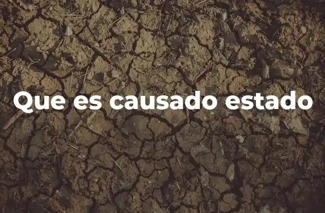 Que es Causado Estado