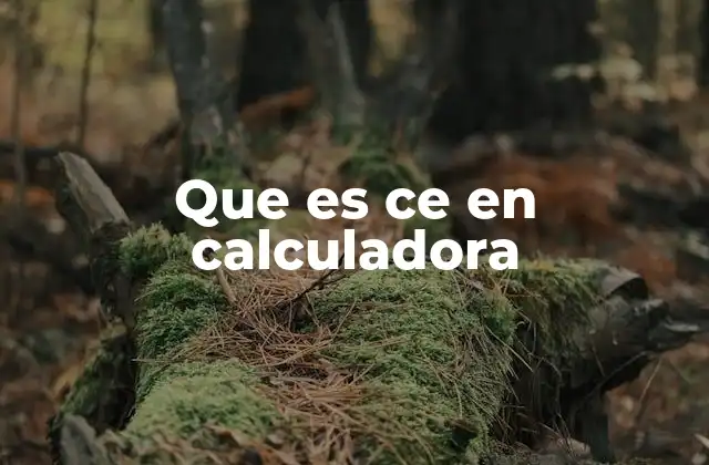 La diferencia entre CE y C en una calculadora