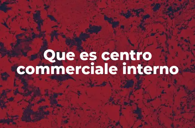 Que es Centro Commerciale Interno