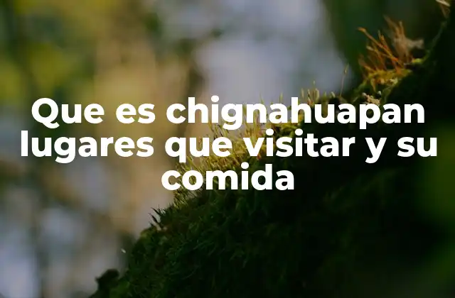 Que es Chignahuapan Lugares que Visitar y Su Comida