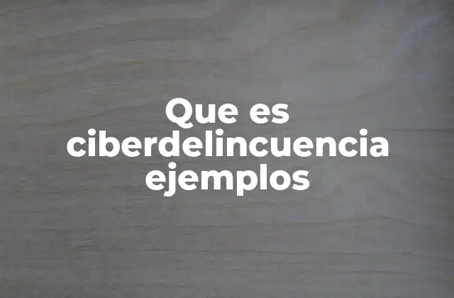 Que es Ciberdelincuencia Ejemplos