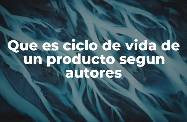 Que es Ciclo de Vida de un Producto Segun Autores