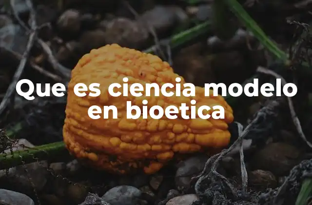 Que es Ciencia Modelo en Bioetica