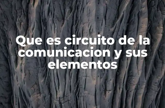 Que es Circuito de la Comunicacion y Sus Elementos