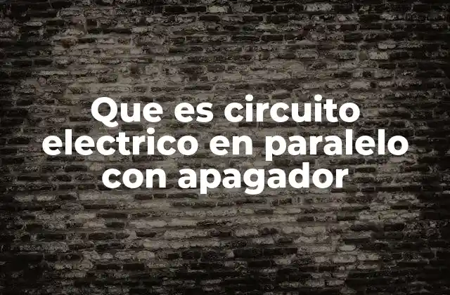 Características esenciales de los circuitos eléctricos con apagador