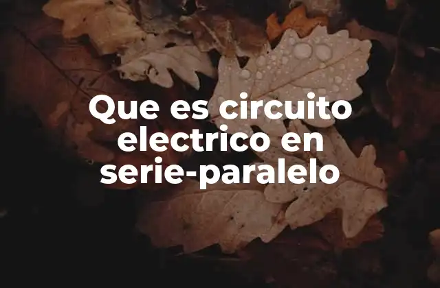 Que es Circuito Electrico en Serie-paralelo 2 Características fundamentales de los circuitos serie-paralelo
