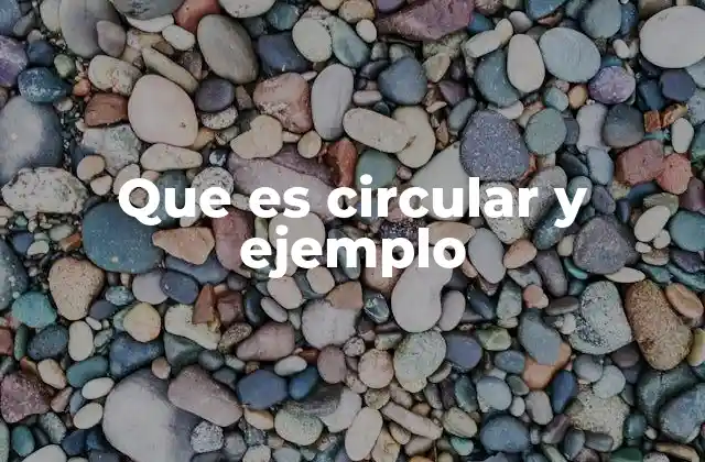 Que es Circular y Ejemplo