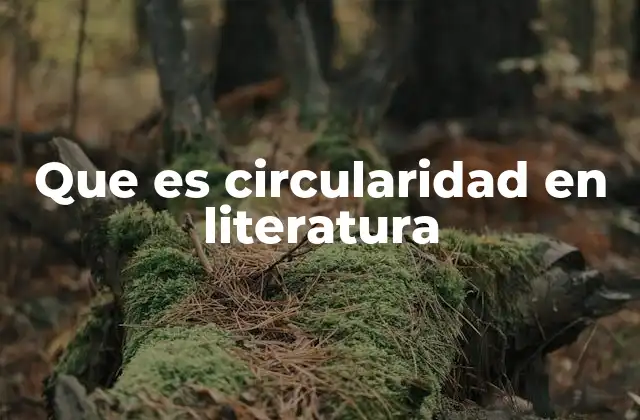 Que es Circularidad en Literatura