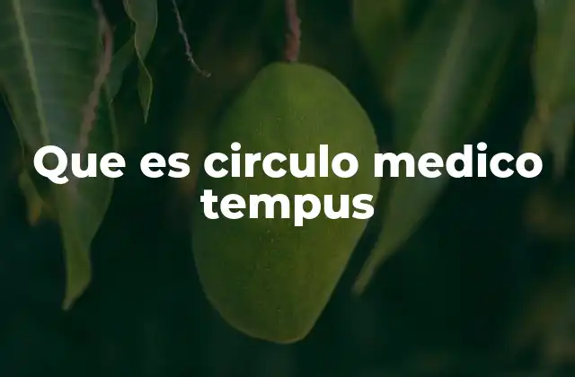 Que es Circulo Medico Tempus