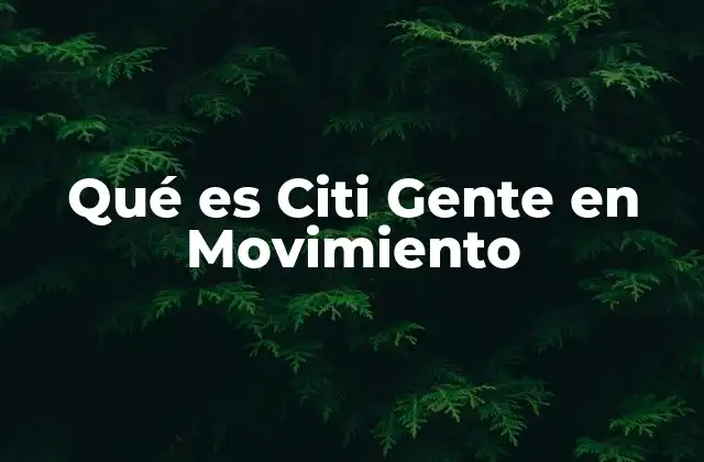 Qué es Citi Gente en Movimiento