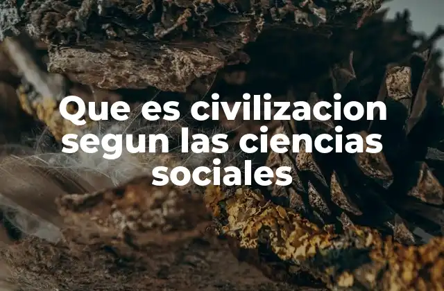 Que es Civilizacion Segun las Ciencias Sociales