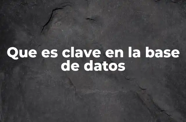 Que es Clave en la Base de Datos 2 La importancia de las claves en la estructura de las bases de datos
