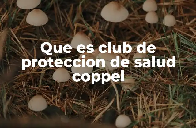 Que es Club de Proteccion de Salud Coppel