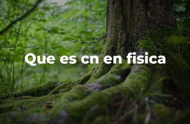 Que es Cn en Fisica