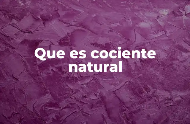 Que es Cociente Natural